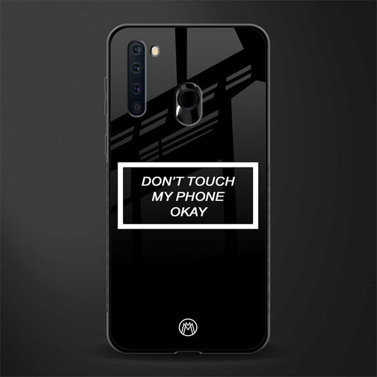 don't touch my phone black glass case for samsung a21 image