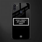 don't touch my phone black glass case for samsung a11 image