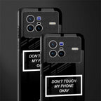 don't touch my phone black glass case for vivo x80 image-2