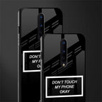 don't touch my phone black glass case for oneplus 8 image-2
