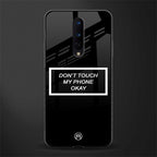 don't touch my phone black glass case for oneplus 8 image