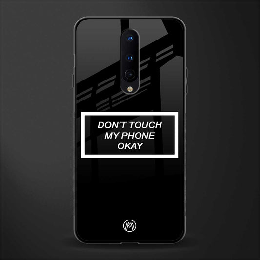don't touch my phone black glass case for oneplus 8 image