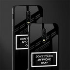 don't touch my phone black glass case for oneplus 6t image-2