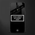 don't touch my phone black glass case for oneplus 6t image