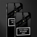 don't touch my phone black glass case for oneplus 6 image-2