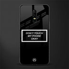 don't touch my phone black glass case for oneplus 6 image