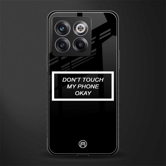 don't touch my phone black back phone cover | glass case for oneplus 10t