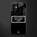 don't touch my phone black back phone cover | glass case for samsung galaxy a04