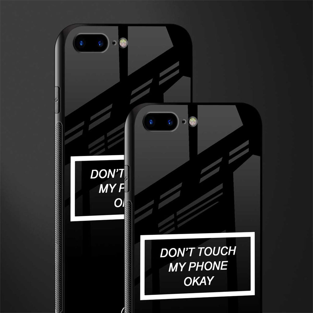 don't touch my phone black glass case for iphone 7 plus image-2