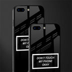 don't touch my phone black glass case for iphone 7 plus image-2