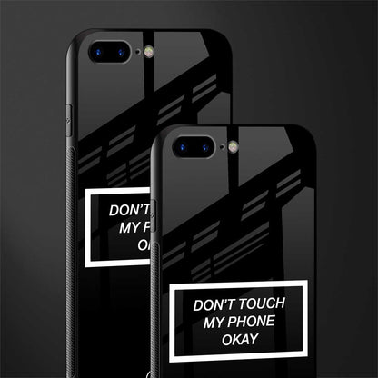 don't touch my phone black glass case for iphone 7 plus image-2