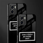 don't touch my phone black back phone cover | glass case for vivo y72