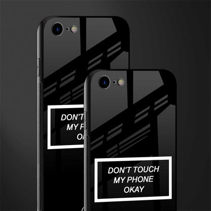 don't touch my phone black glass case for iphone 7 image-2