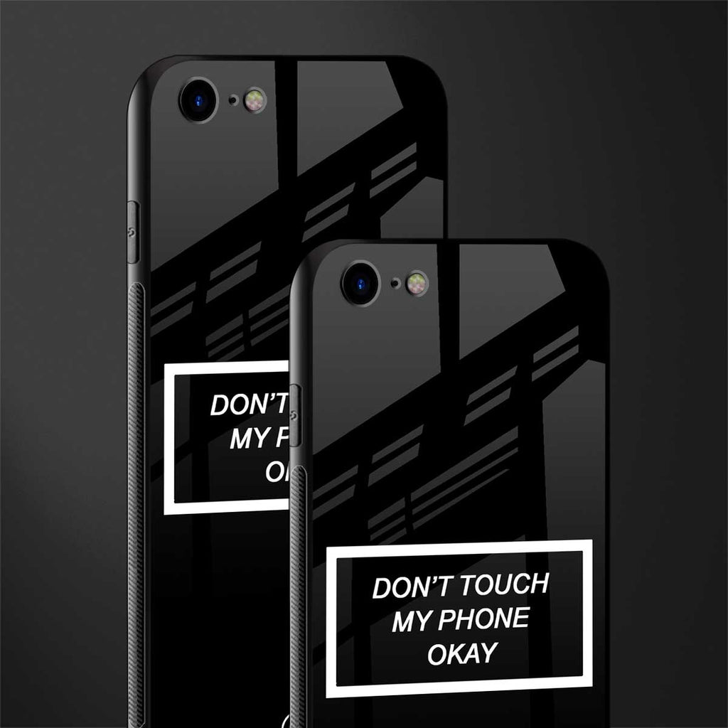 don't touch my phone black glass case for iphone se 2020 image-2