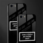 don't touch my phone black glass case for iphone se 2020 image-2