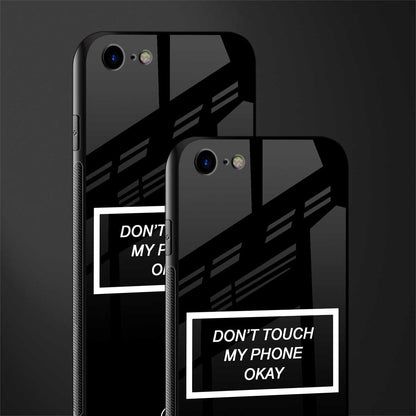 don't touch my phone black glass case for iphone se 2020 image-2