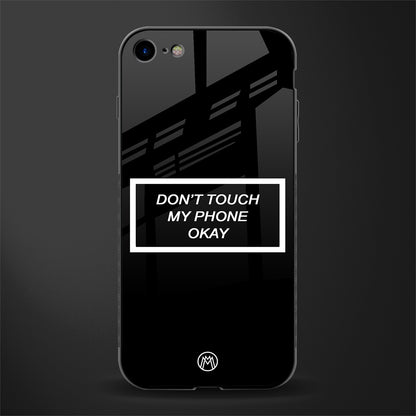 don't touch my phone black glass case for iphone 7 image