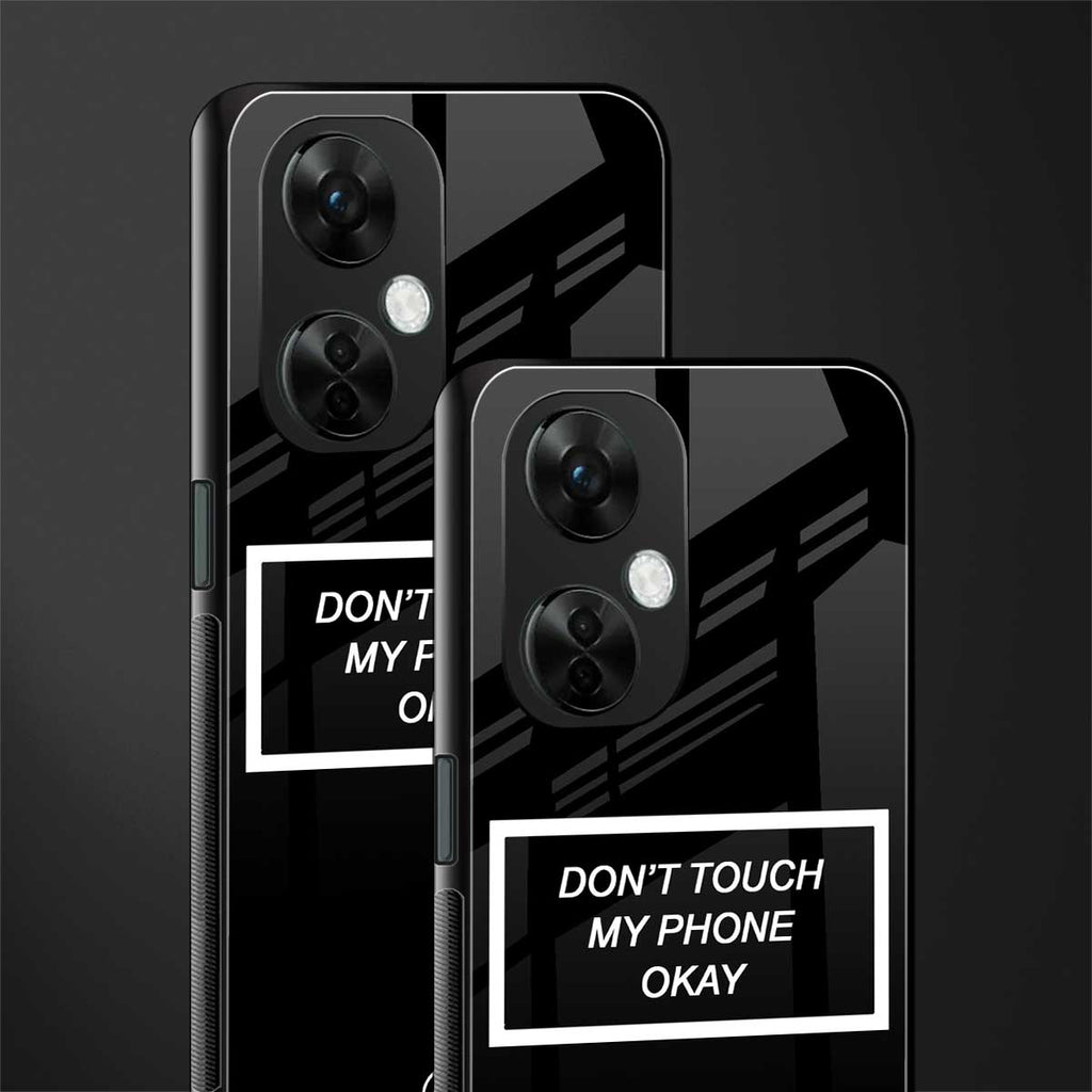 don't touch my phone black back phone cover | glass case for oneplus nord ce 3 lite
