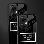 don't touch my phone black back phone cover | glass case for oneplus nord ce 3 lite