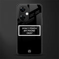 don't touch my phone black back phone cover | glass case for oneplus nord ce 3 lite