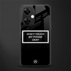 don't touch my phone black back phone cover | glass case for oneplus nord ce 3 lite