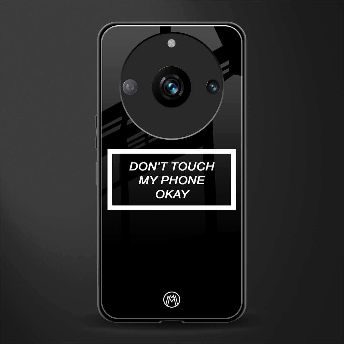 don't touch my phone black back phone cover | glass case for realme 11 pro 5g
