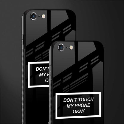 don't touch my phone black glass case for iphone 6 image-2