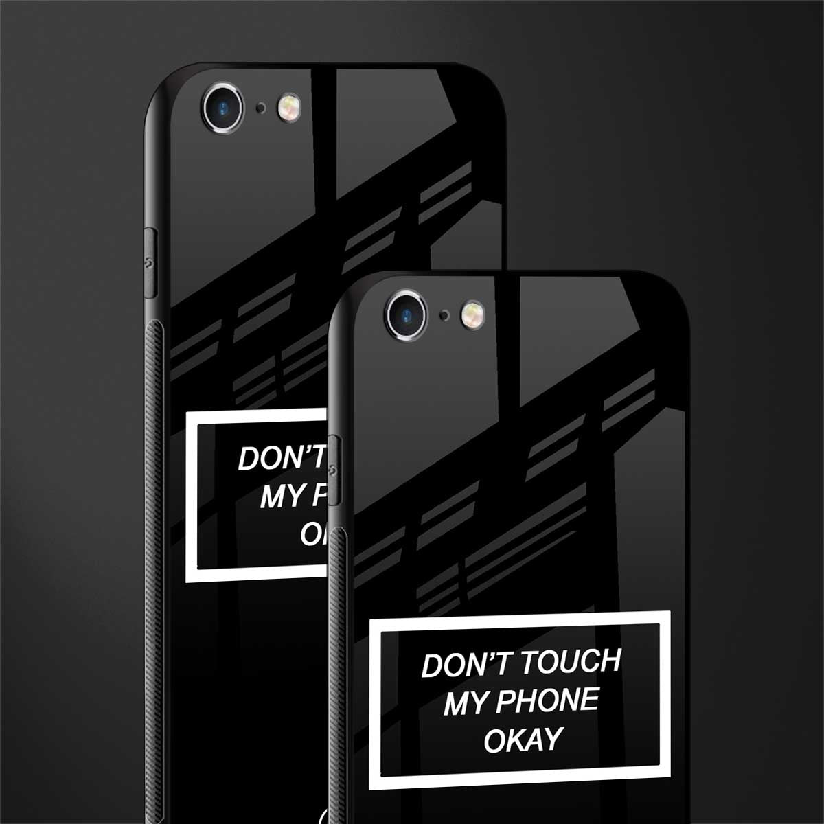 don't touch my phone black glass case for iphone 6s plus image-2