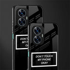 don't touch my phone black back phone cover | glass case for realme c55