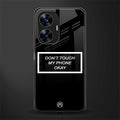 don't touch my phone black back phone cover | glass case for realme c55