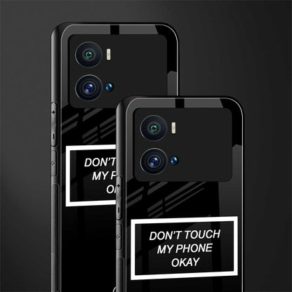 don't touch my phone black back phone cover | glass case for iQOO 9 Pro