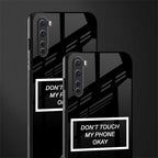 don't touch my phone black glass case for oneplus nord ac2001 image-2