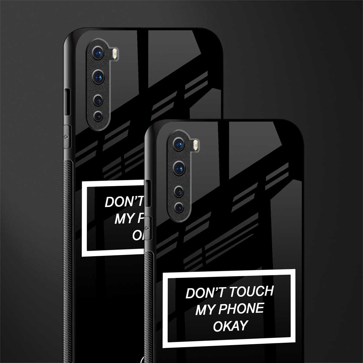 don't touch my phone black glass case for oneplus nord ac2001 image-2