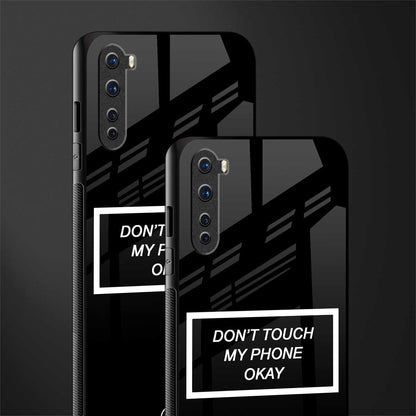 don't touch my phone black glass case for oneplus nord ac2001 image-2