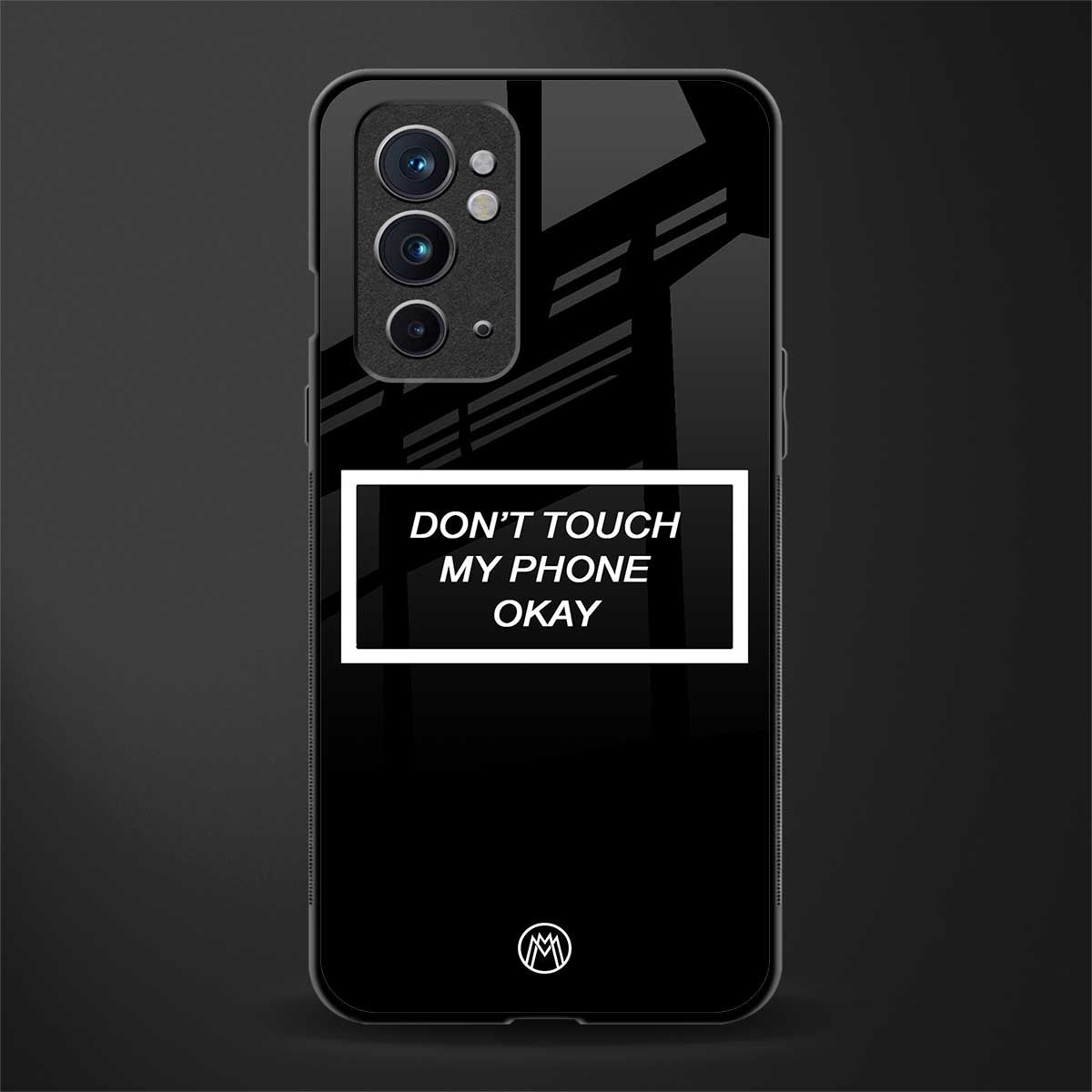 don't touch my phone black glass case for oneplus 9rt image