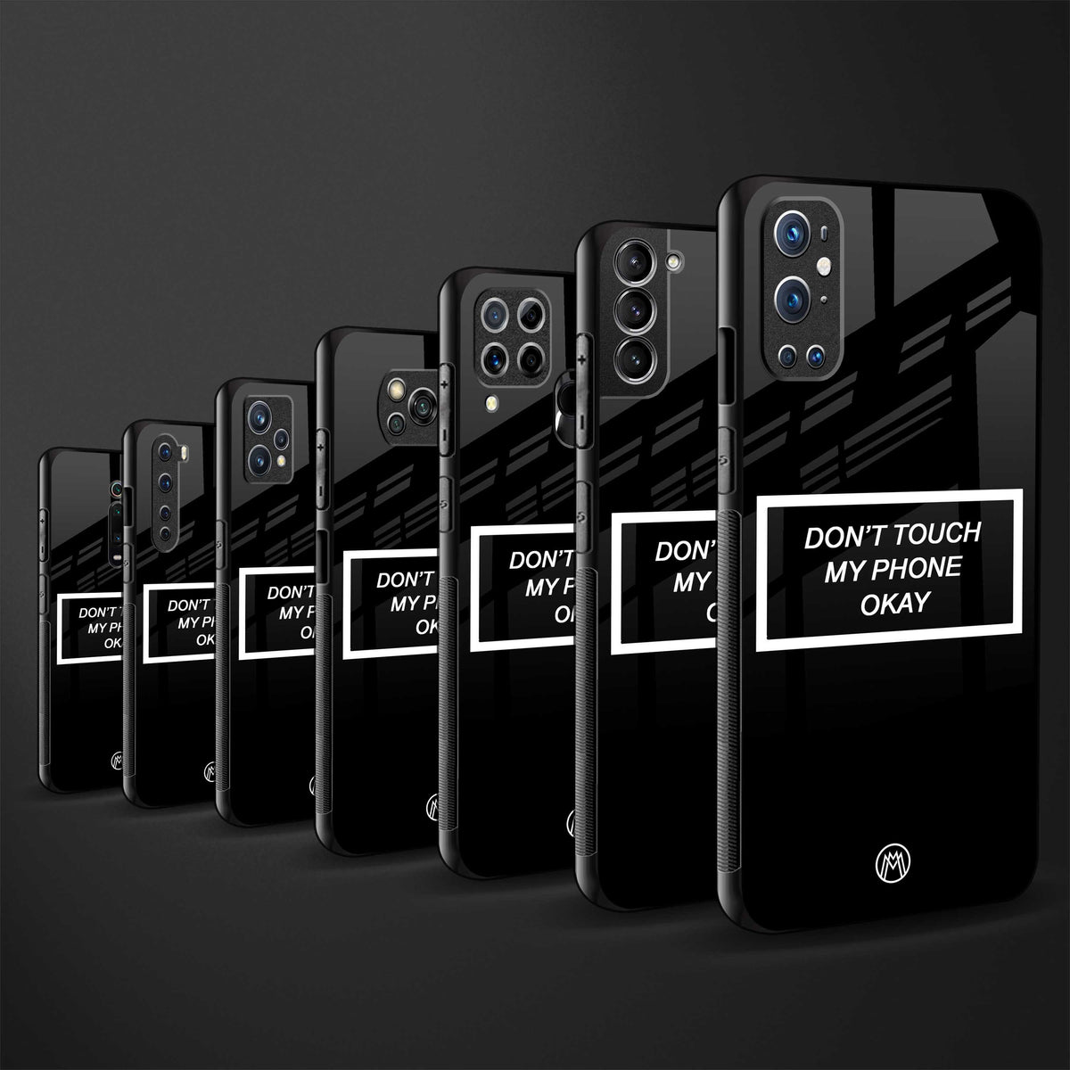 don't touch my phone black glass case for oneplus 8t image-3