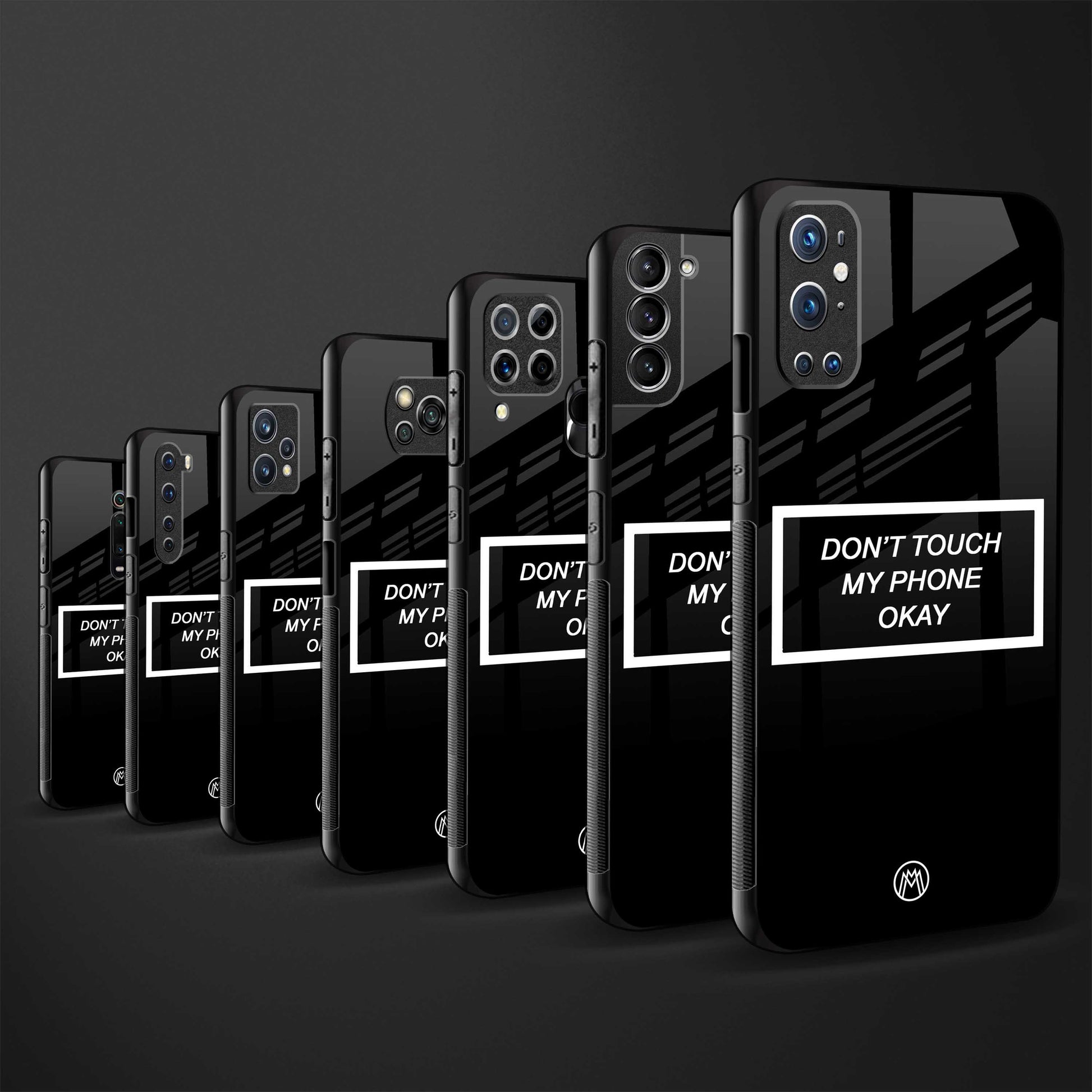 don't touch my phone black back phone cover | glass case for samsung galaxy a04