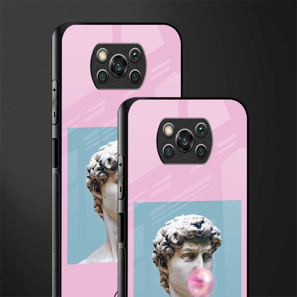 dope david michelangelo glass case for poco x3 pro image-2