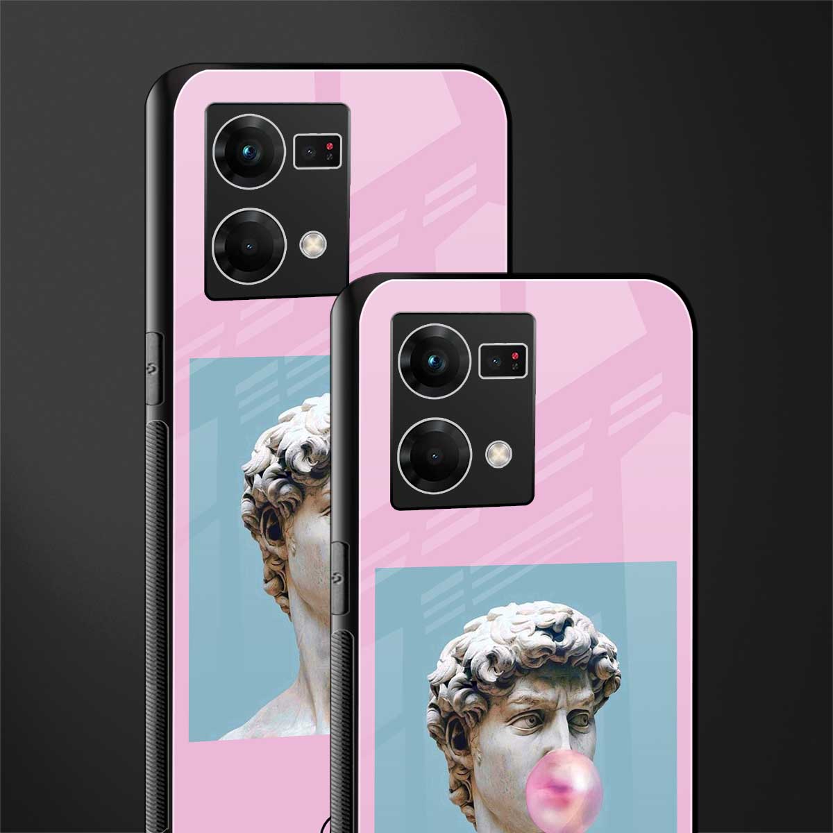 dope david michelangelo back phone cover | glass case for oppo f21 pro 4g