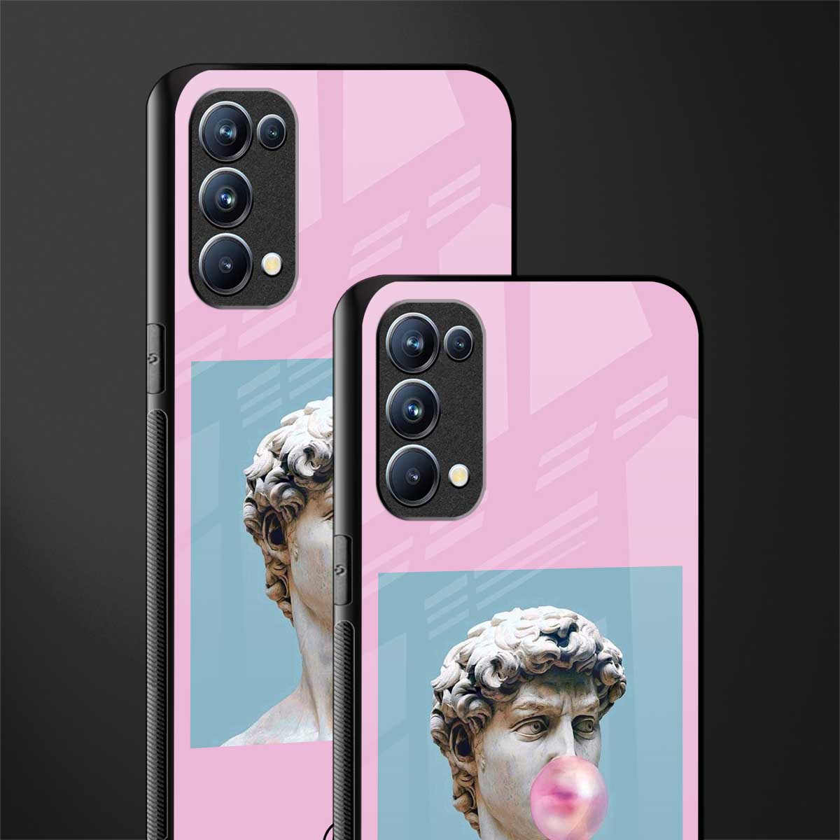 dope david michelangelo back phone cover | glass case for oppo reno 5