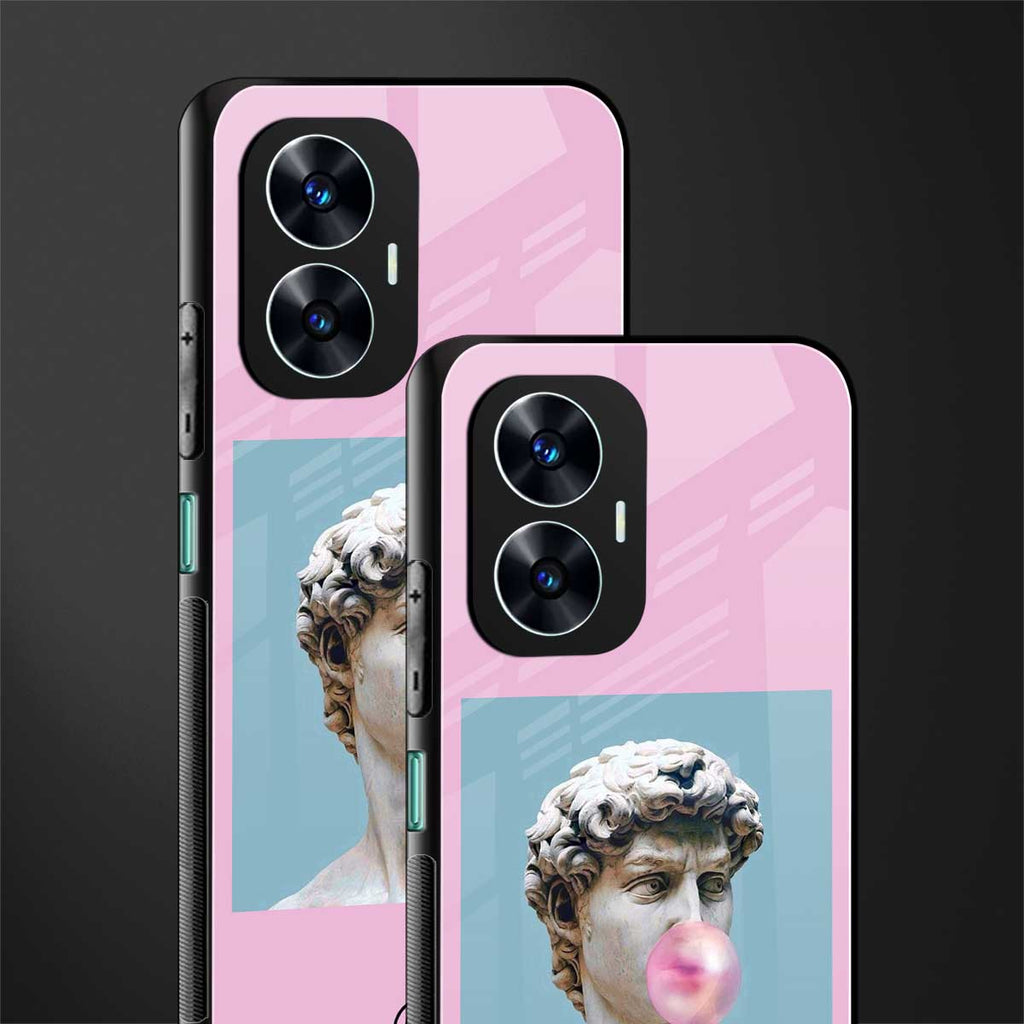 dope david michelangelo back phone cover | glass case for realme c55