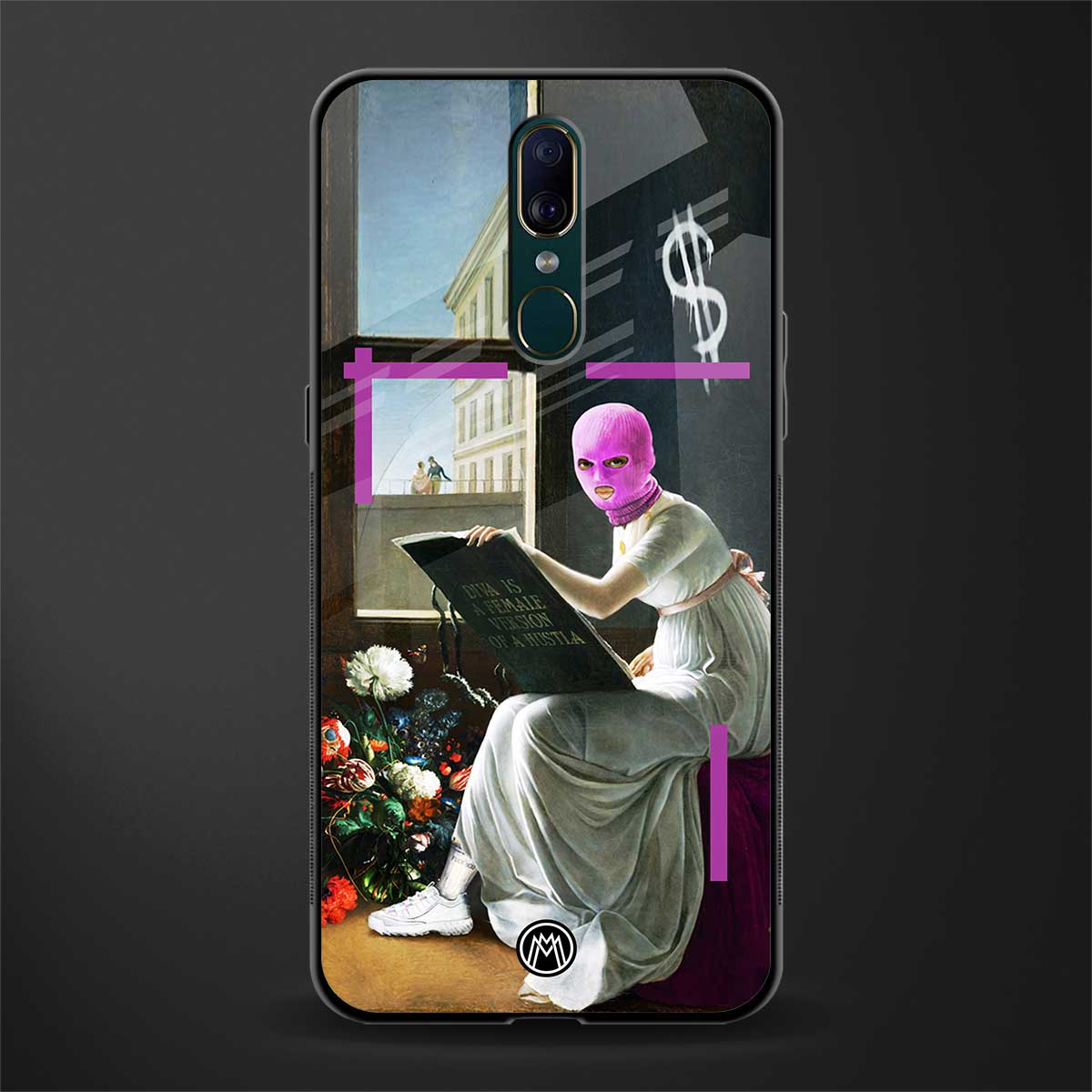 dope diva glass case for oppo a9 image