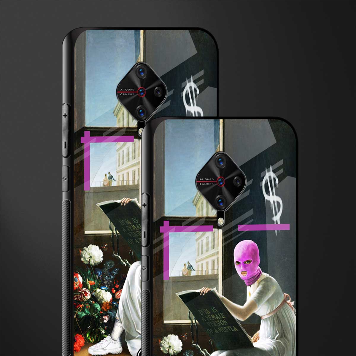dope diva glass case for vivo s1 pro image-2