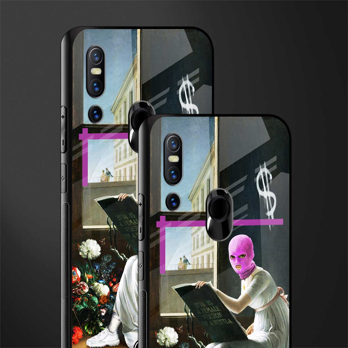 dope diva glass case for vivo v15 image-2