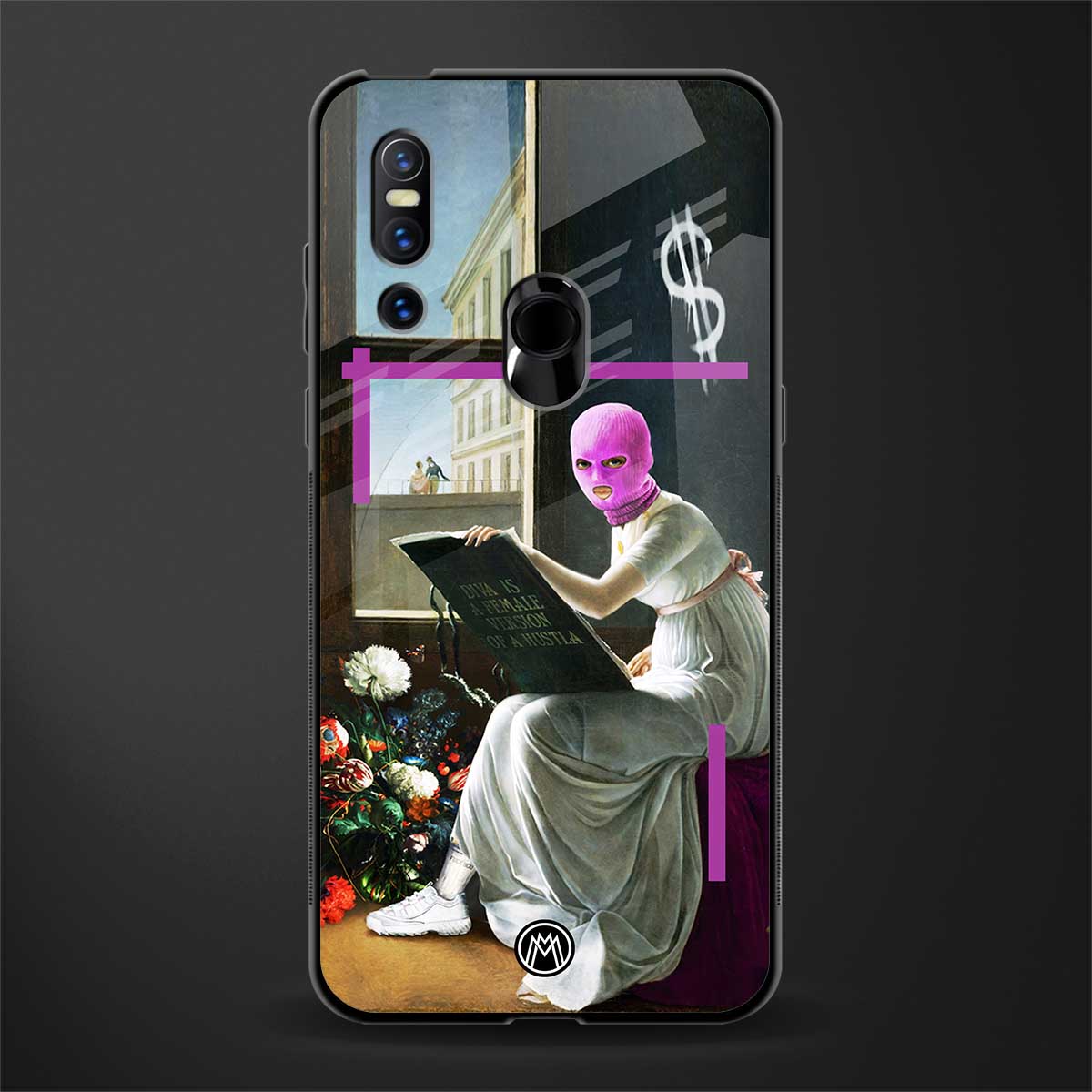 dope diva glass case for vivo v15 image