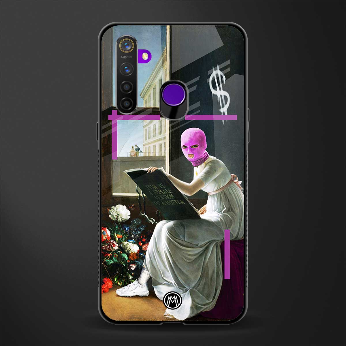 dope diva glass case for realme 5 image