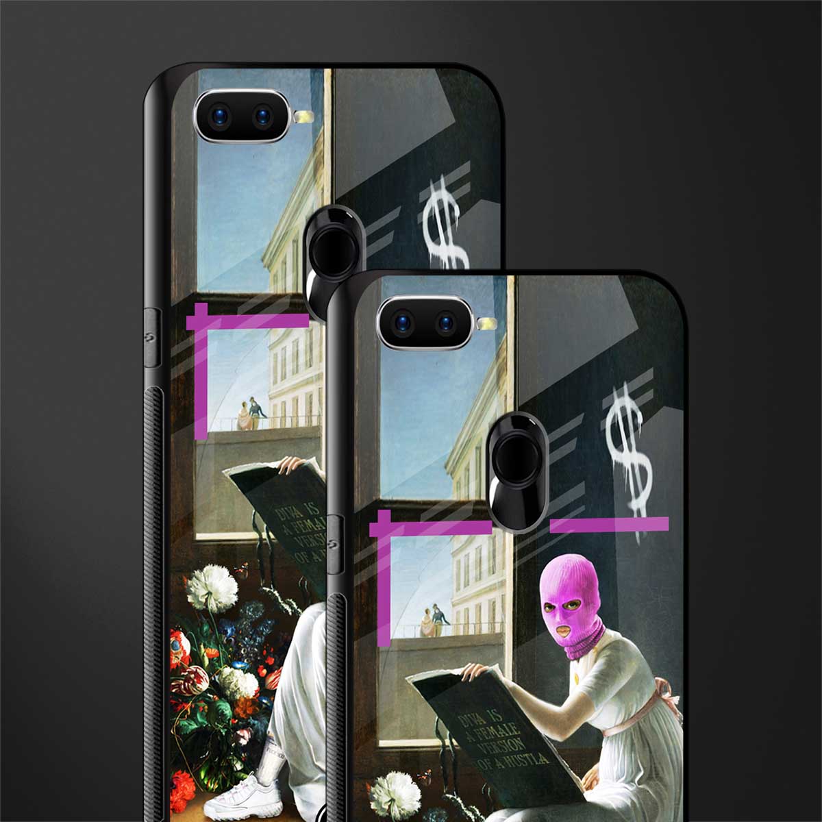 dope diva glass case for oppo a7 image-2