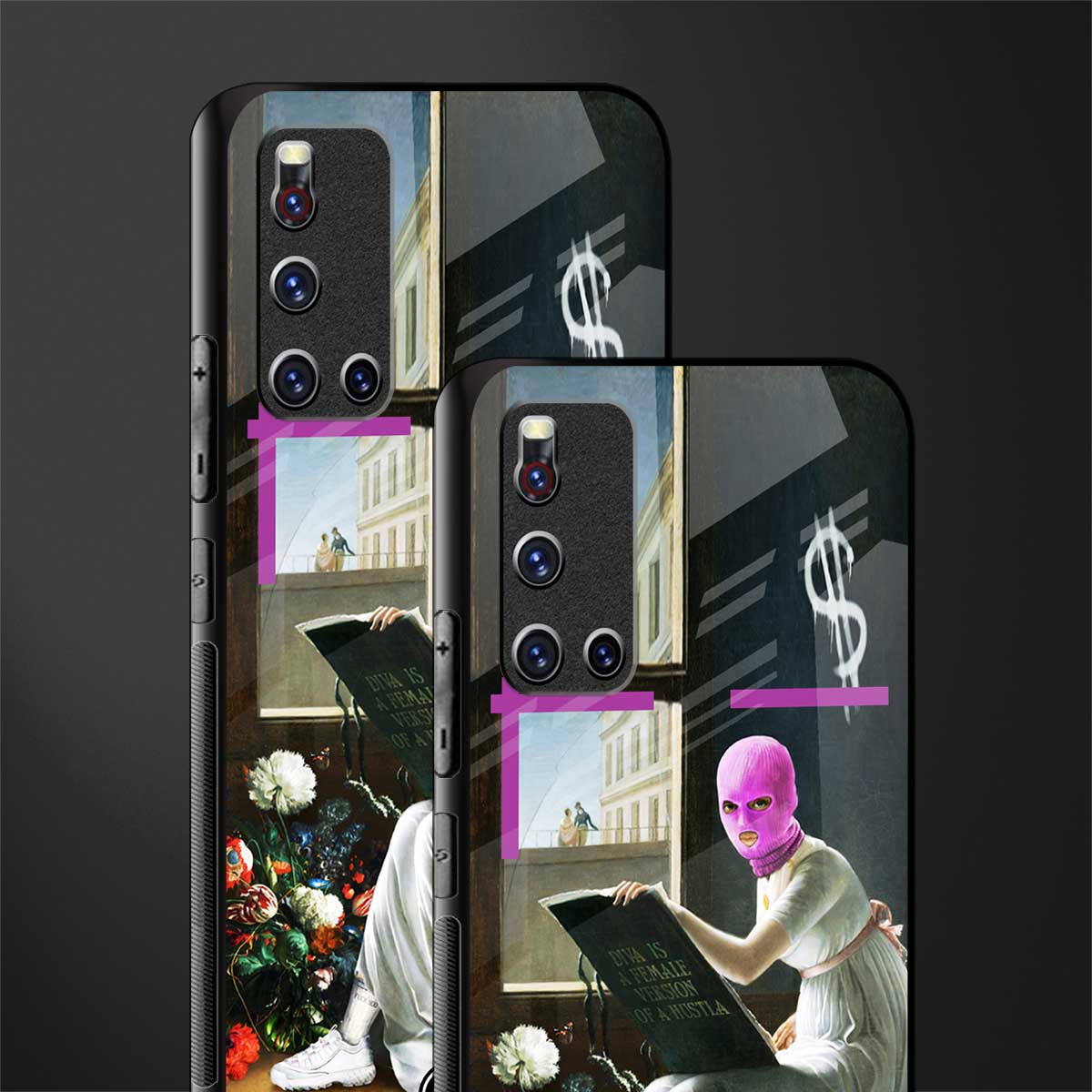 dope diva glass case for vivo v19 image-2