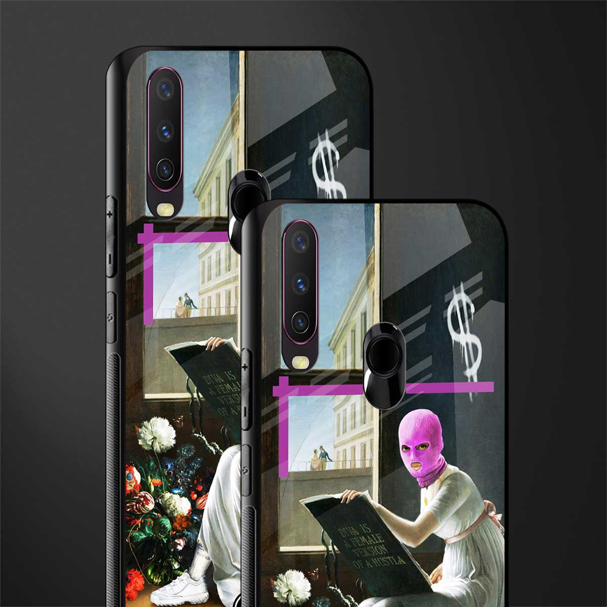 dope diva glass case for vivo y12 image-2