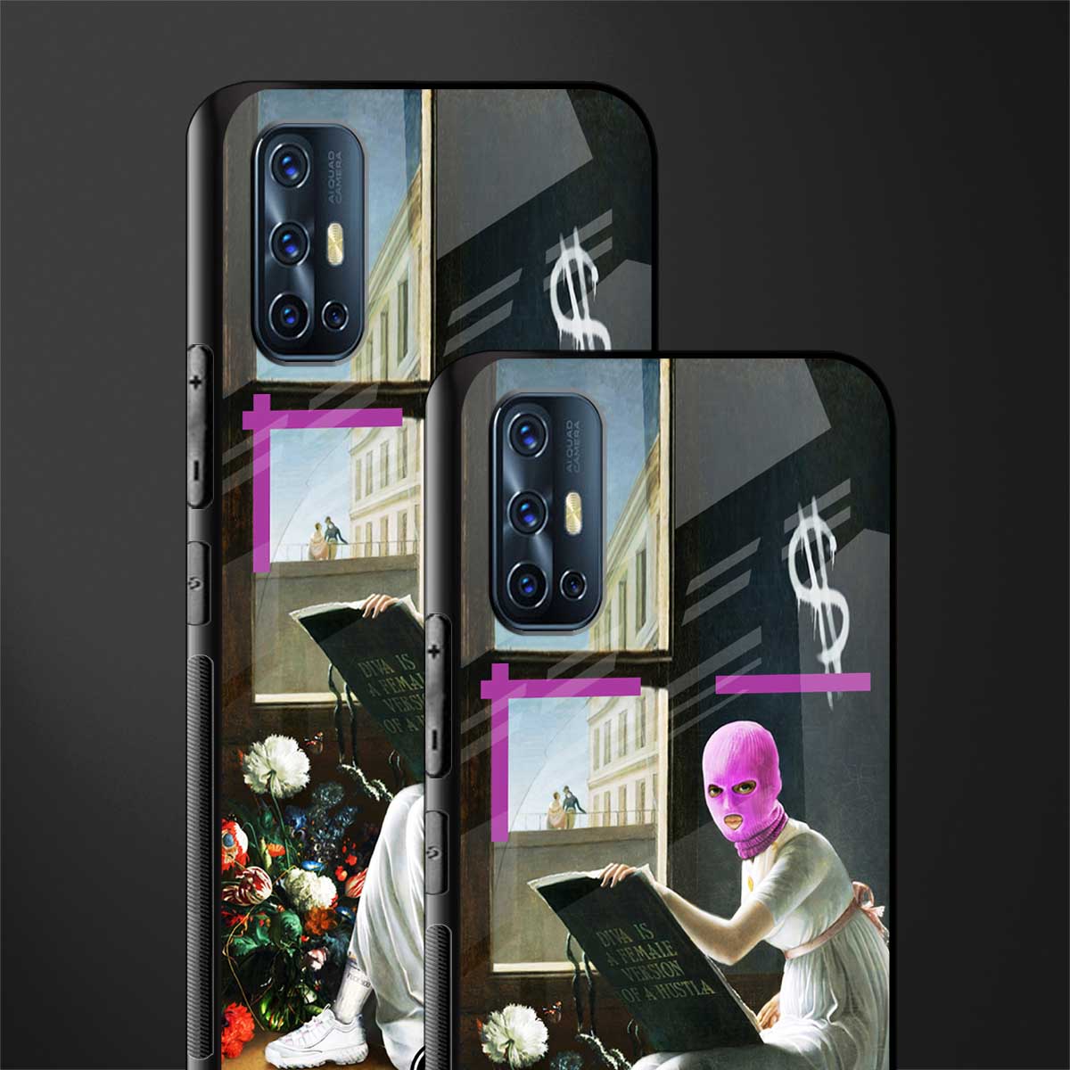 dope diva glass case for vivo v17 image-2
